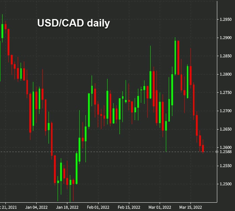 USDCAD daily March 21