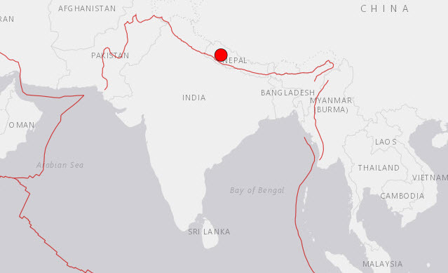 USGS earthquake india new delhi