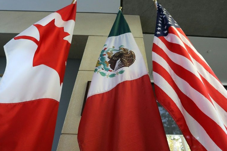 USMCA NAFTA flags Canada Mexico USA