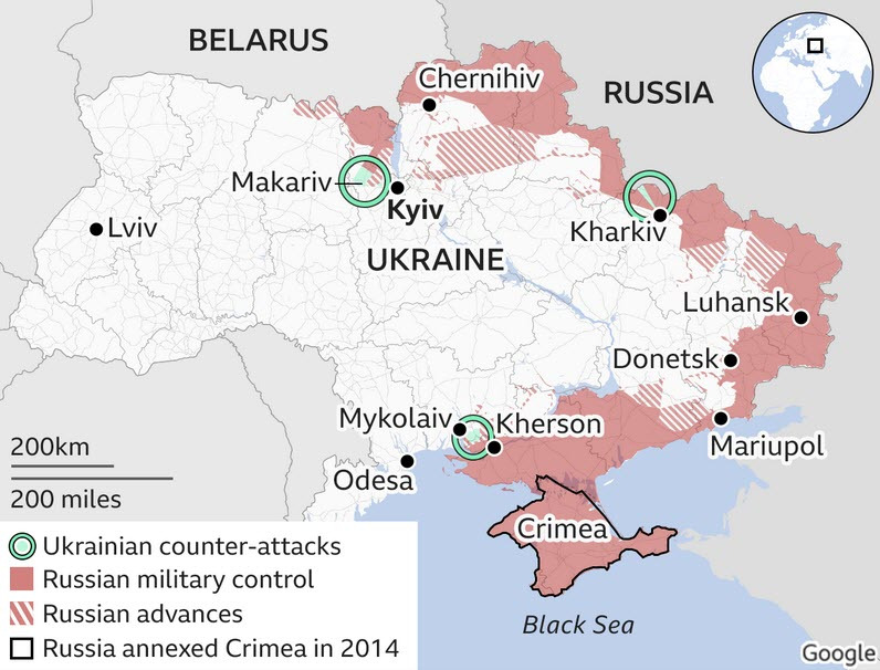 Ukrain war map