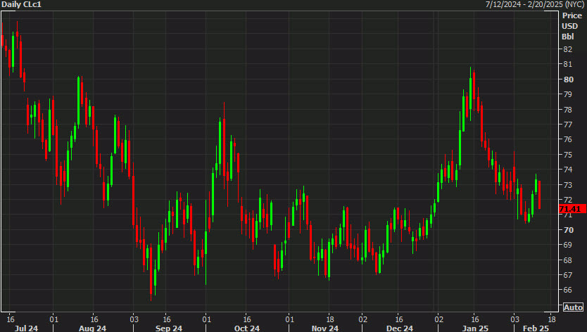 WTI crude day