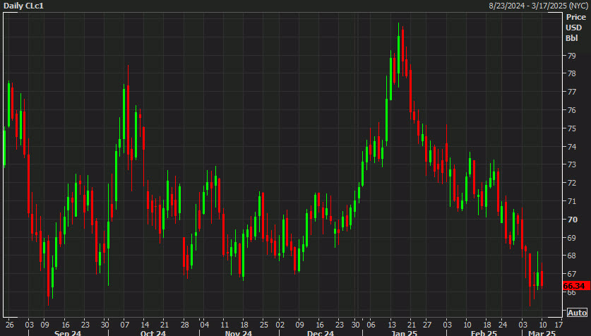 WTI crude oil daily