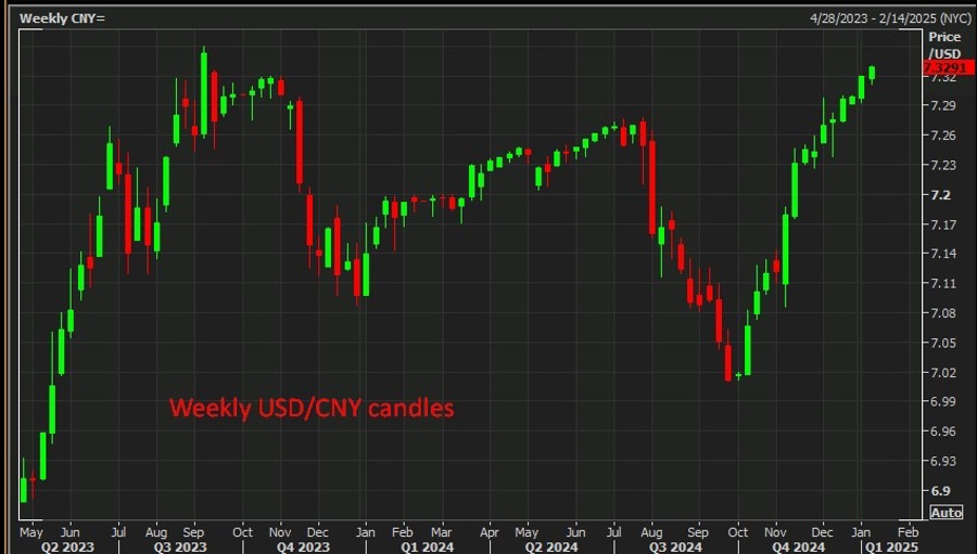 Weekly USD CNY candles 07 January 2025 2