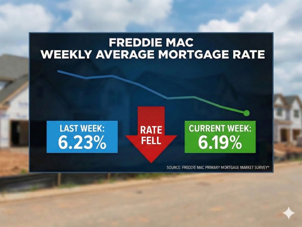 Freddie Mac: The 30 year mortgage rate falls to 6.19% from 6.23% last week | investingLive