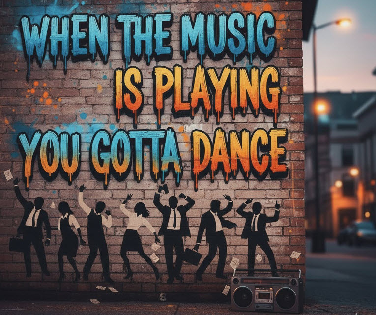 When the music is playing you gotta dance
