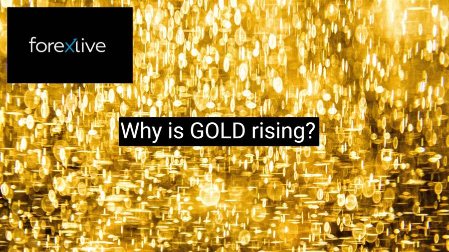 Why is gold rising when the general market sentiment is risk-on?