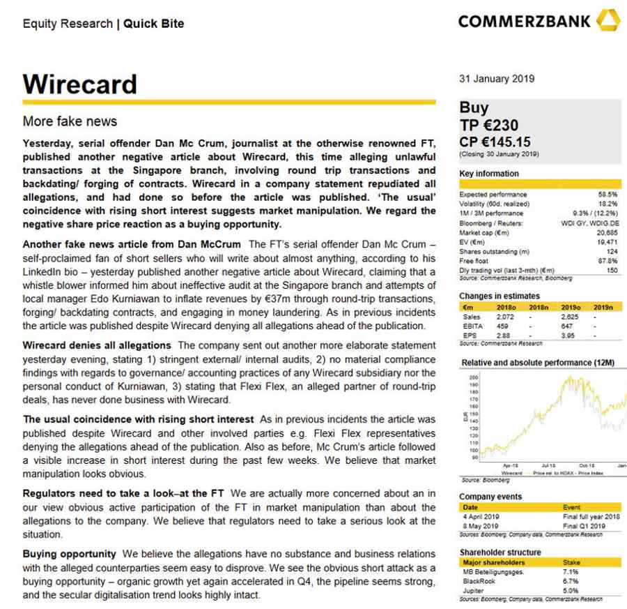 Wirecard research note