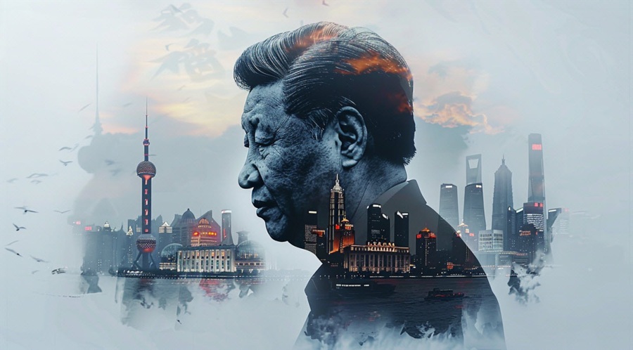 XI jinping serene cityscape