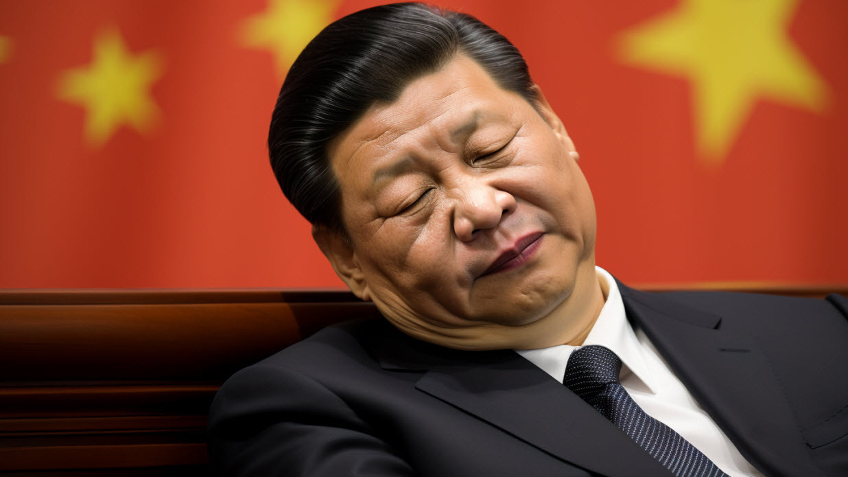 Xi Jinping sleeping AI image