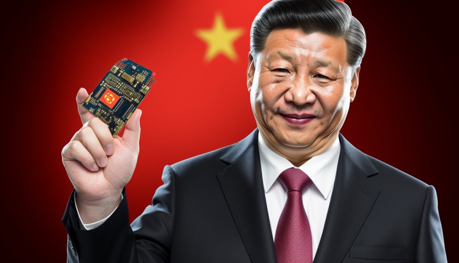 Xi computer chip AI image
