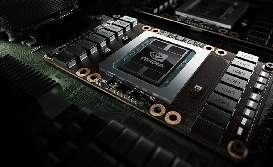 an nvidia gpu chip illustration