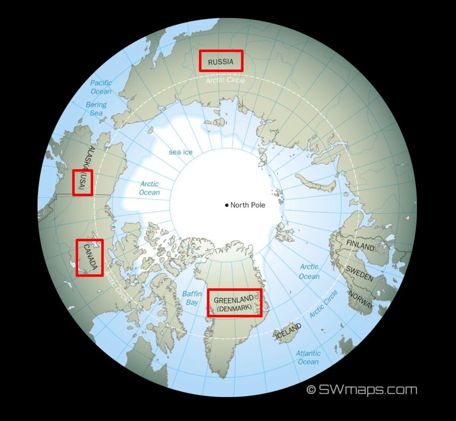 map of arctic greenland