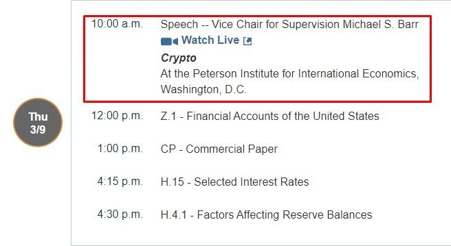 barr crypto speech Federal Reserve 09 March 2023