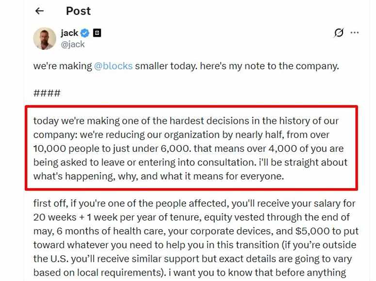 block cut 50 percent jack dorsey