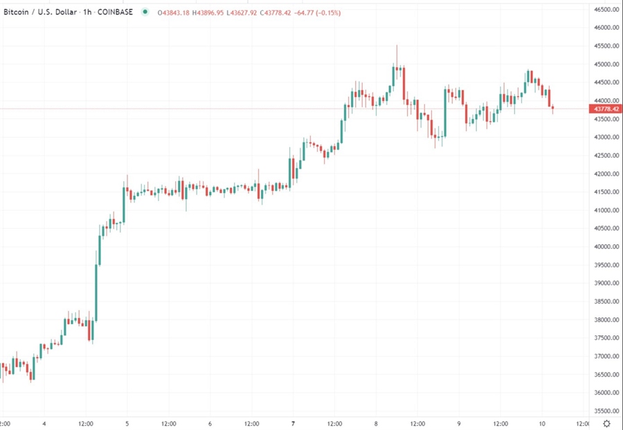 btc chart 10 February 2022