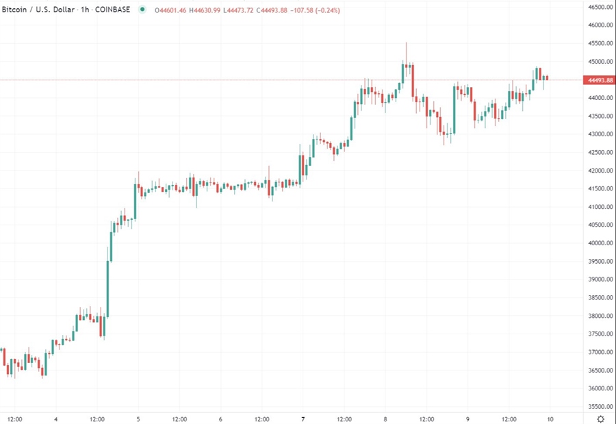 btc chart 10 February 2022