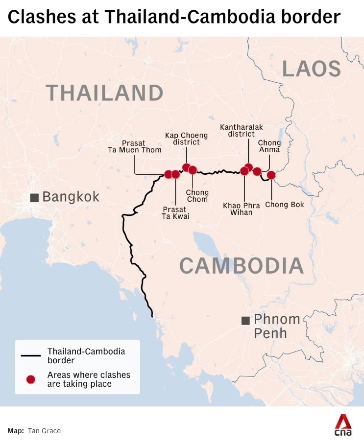 cambodia thailand fighting 25 July 2025 2