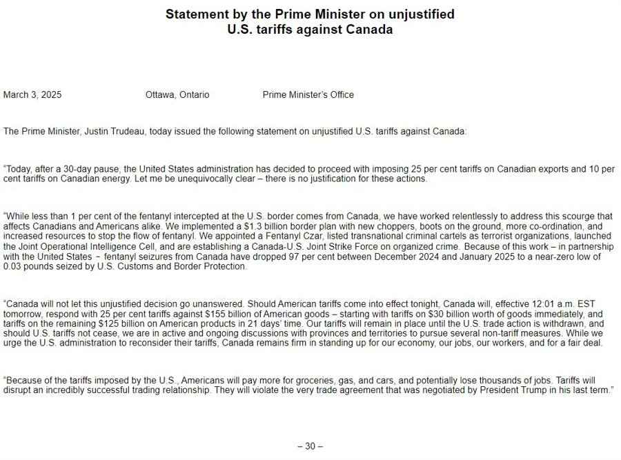 canada us tariff war 04 March 2025 2