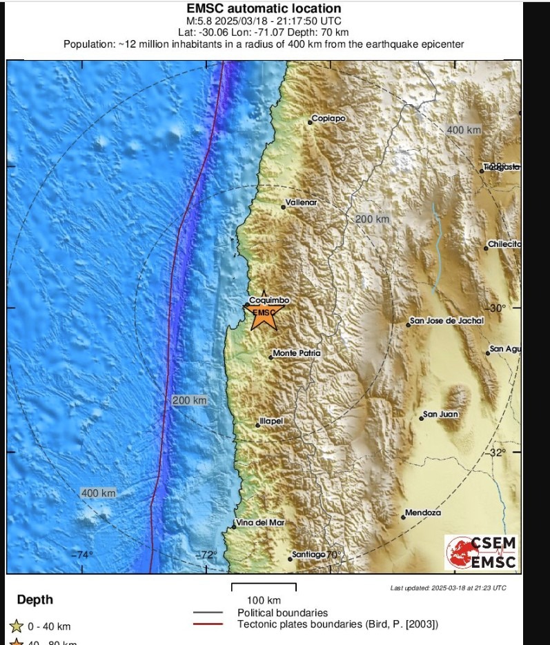 Earthquake news chile