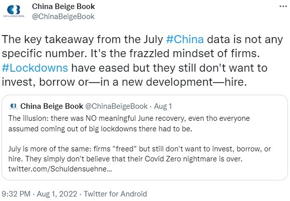 china economy 02 August 2022