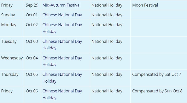 china golden week 2023