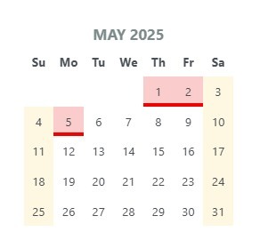 china markets holidays May 1 to 5 labour day 2025 2