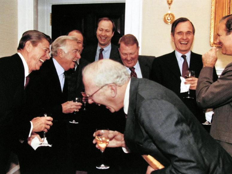 classic Reagan laughing picture