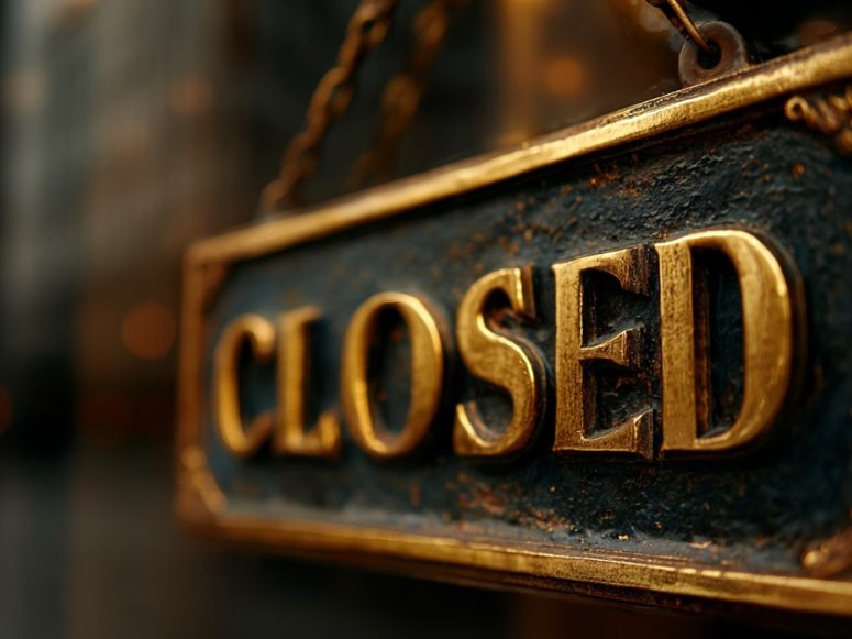 close closed sign