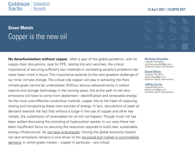 copper is the new oil