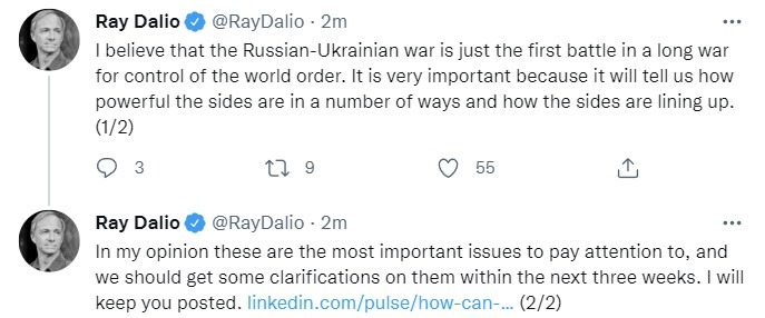 dalio ukraine tweet 12 April 2022