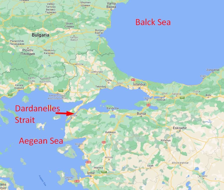dardanelles Strait closed fries 24 August 2023