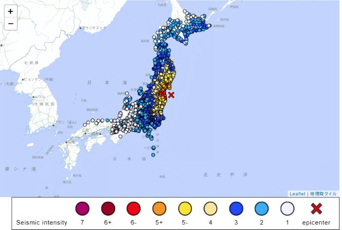 earthquake Japan March 16 2022