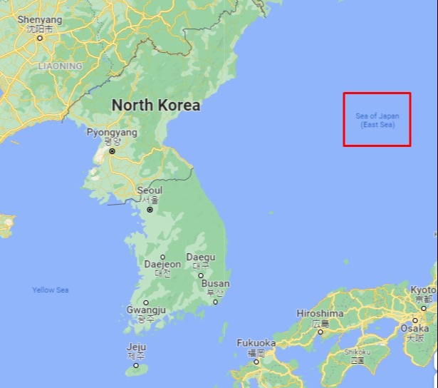 North Korea east sea of japan