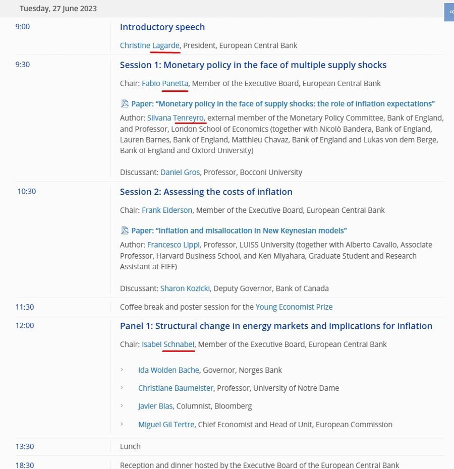 ecb sintra conference 27 June 2023