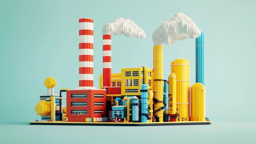factory made from lego