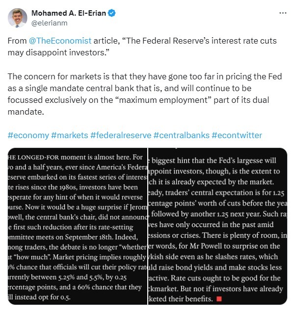 fed pricing rate cuts mandate 18 September 2024 2