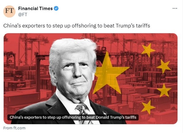 ft china ofshoring trump tariff 04 February 2025