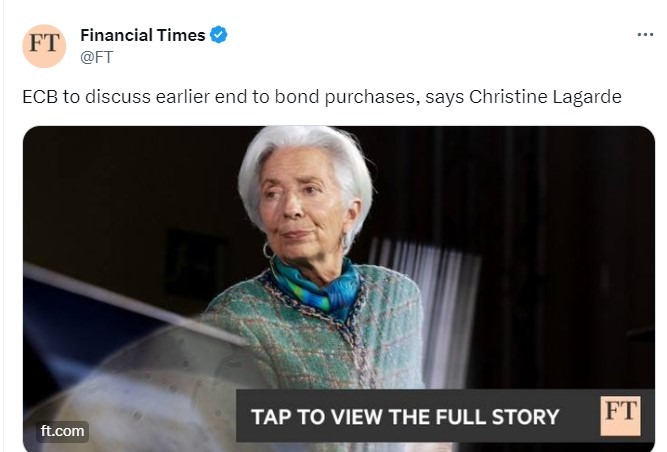 ft lagarde bond buying 28 November 2023