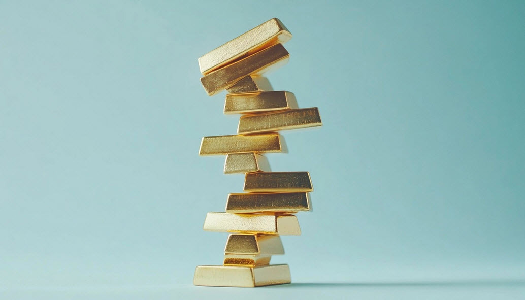 gold teetering falling