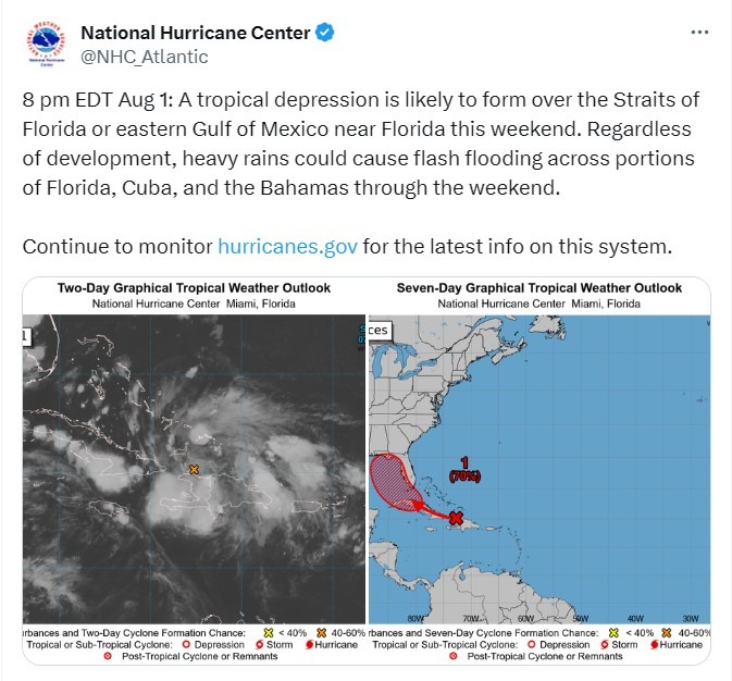 guld florida hurricane weekend 02 August 2024
