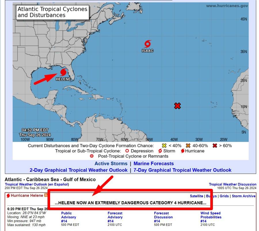 helene hurricane category 4 September 2024 2