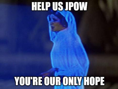 help us JPow only hope meme