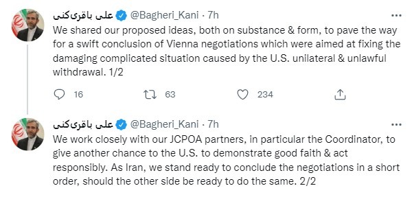 iran jcpoa oil 01 August 2022