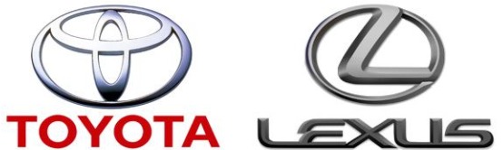 Logos for Toyota and Lexus
