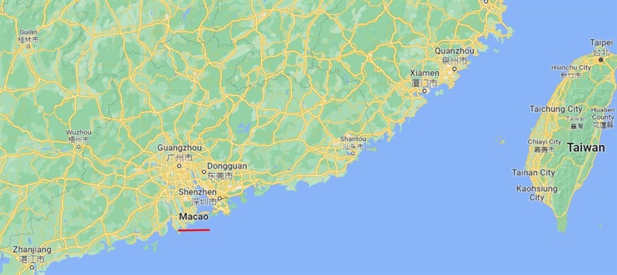 macao 28 June 2022 map