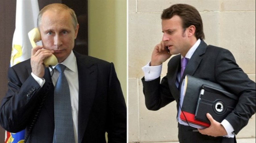 macron putin phone