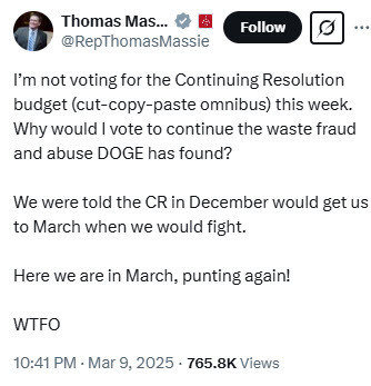 massie will vote against it