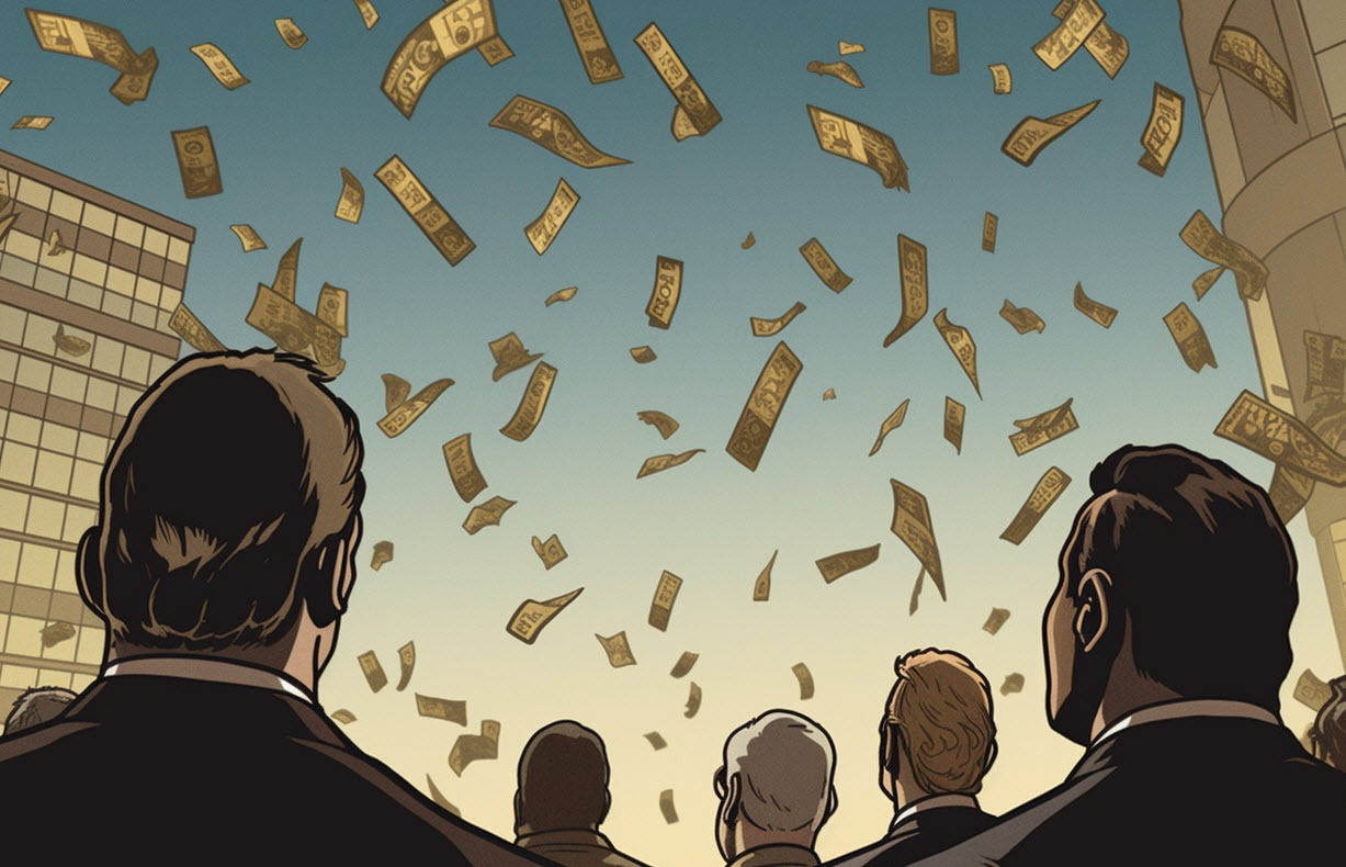 money falling from the sky inflation