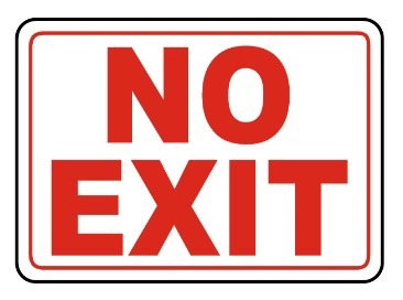 no exit sign 02 June 2023
