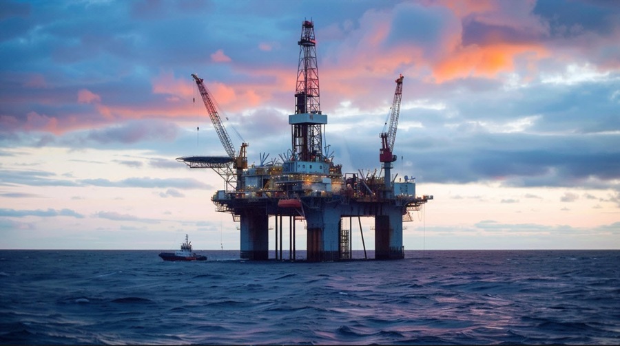 offshore oil rig AI image